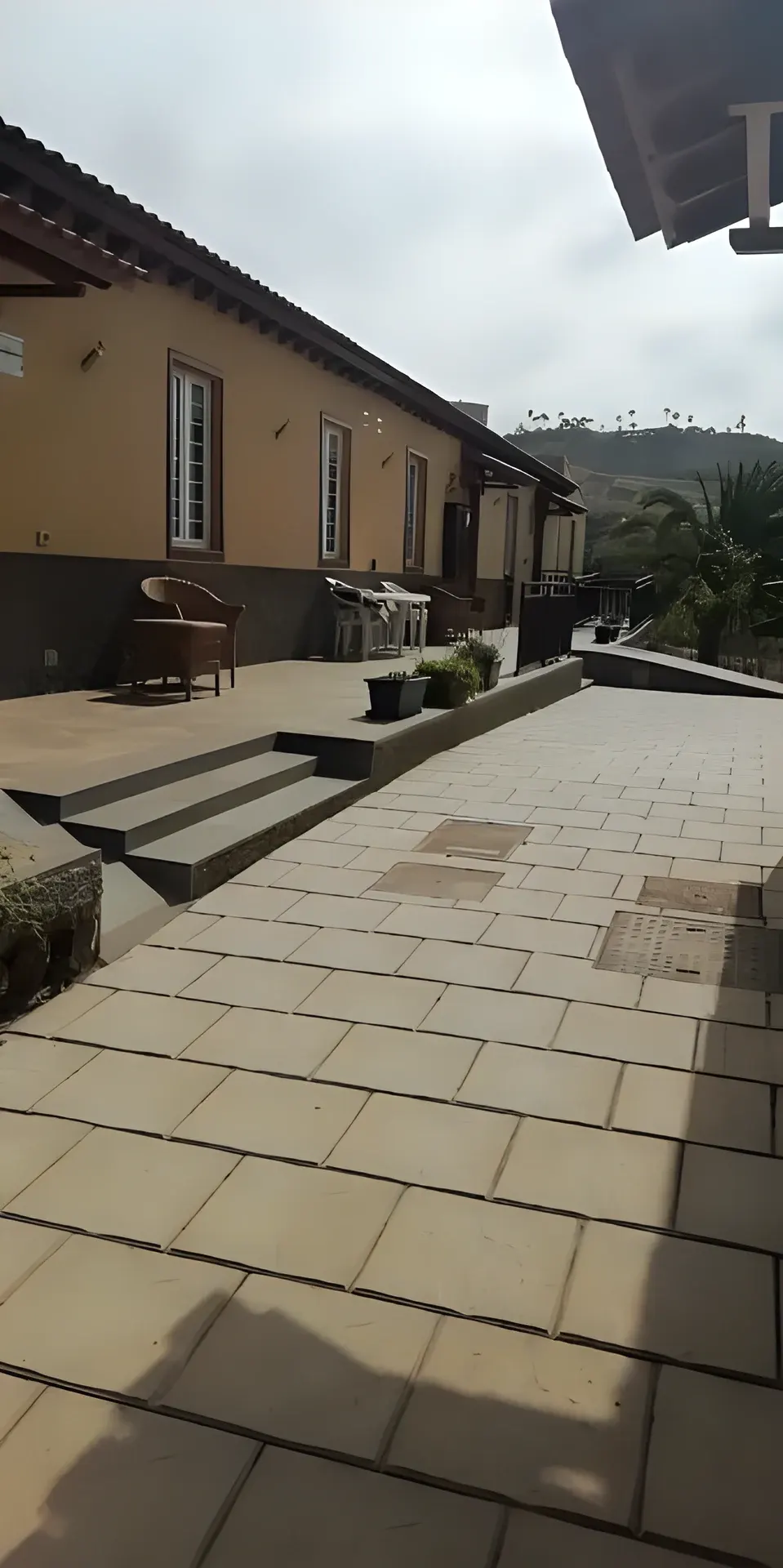 Terraza cubierta con vistas al valle de La Orotava